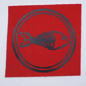 Espina de pescado - Parche de pescado Red/Black