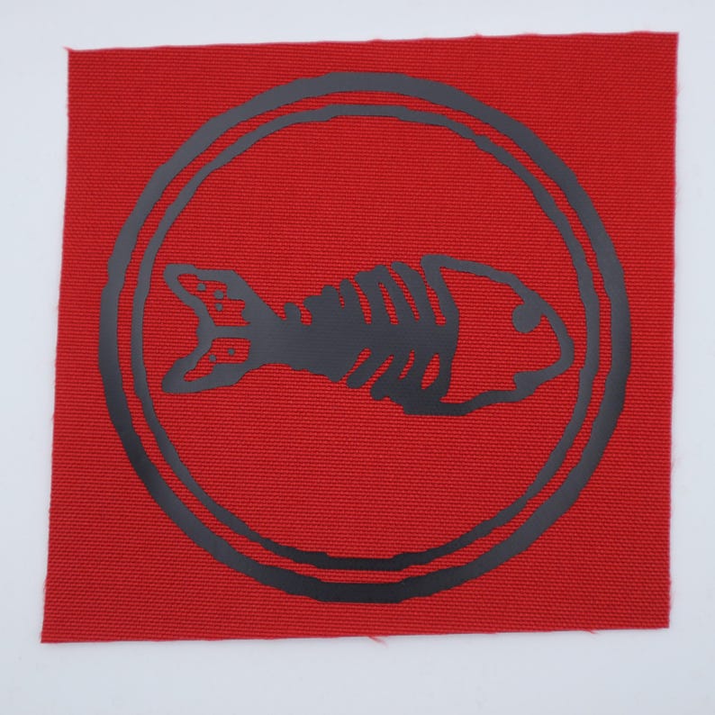 Espina de pescado - Parche de pescado Red/Black