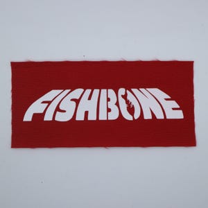 Fishbone - Logo Patch Red/White