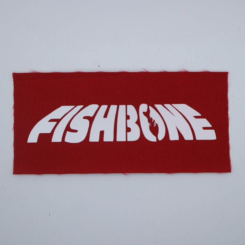 Fishbone - Logo Patch Red/White