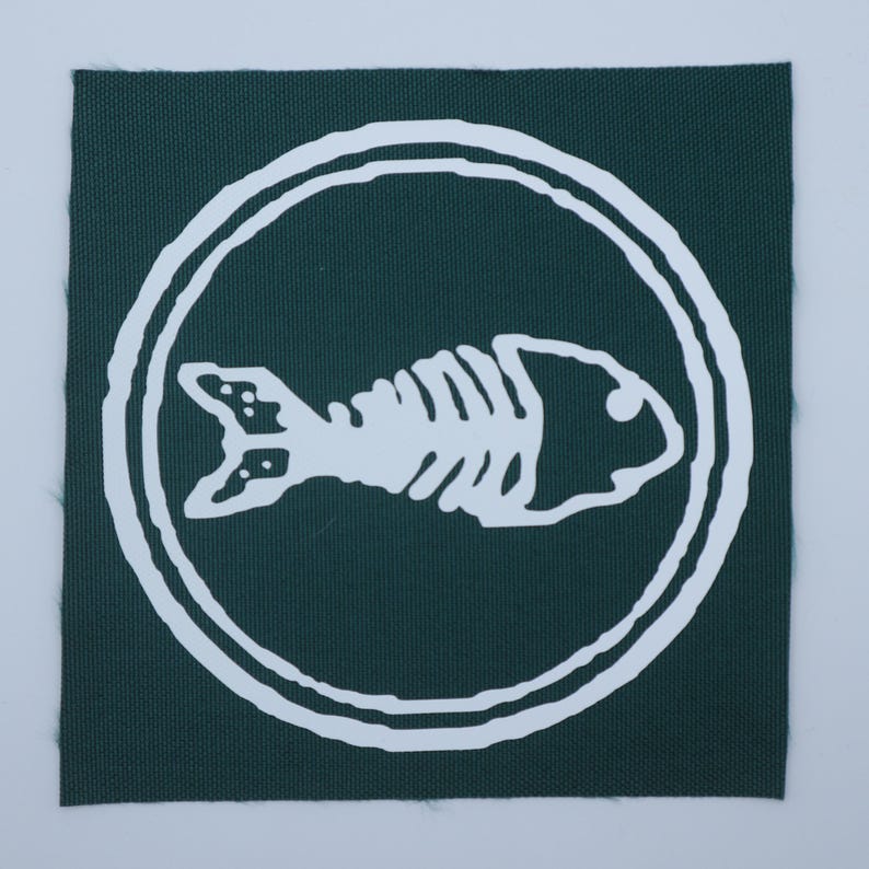 Espina de pescado - Parche de pescado Green/White