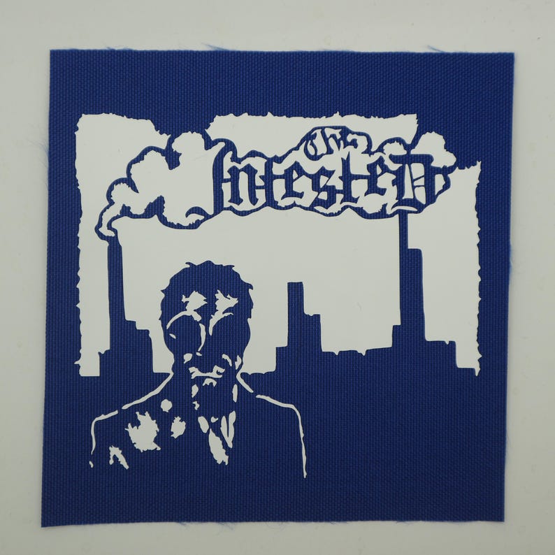 Les infestés - Patch de masque à gaz Blue/White