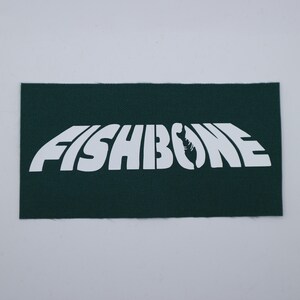 Fishbone - Logo Patch Green/White