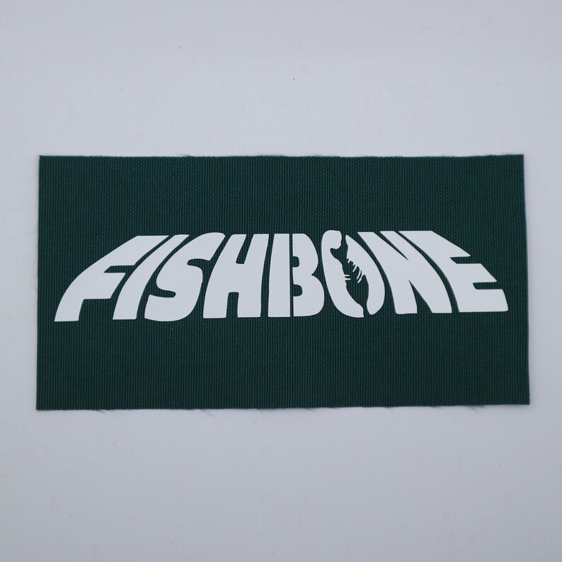 Fishbone - Logo Patch Green/White