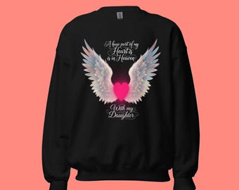 Sudadera con cuello redondo conmemorativa personalizada con alas de ángel, regalo en memoria de un ser querido