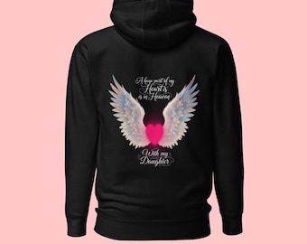 Sudadera con capucha conmemorativa personalizada con alas de ángel, regalo de recuerdo personalizado