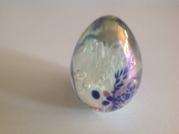 Hand Blown Glass Egg Etsy
