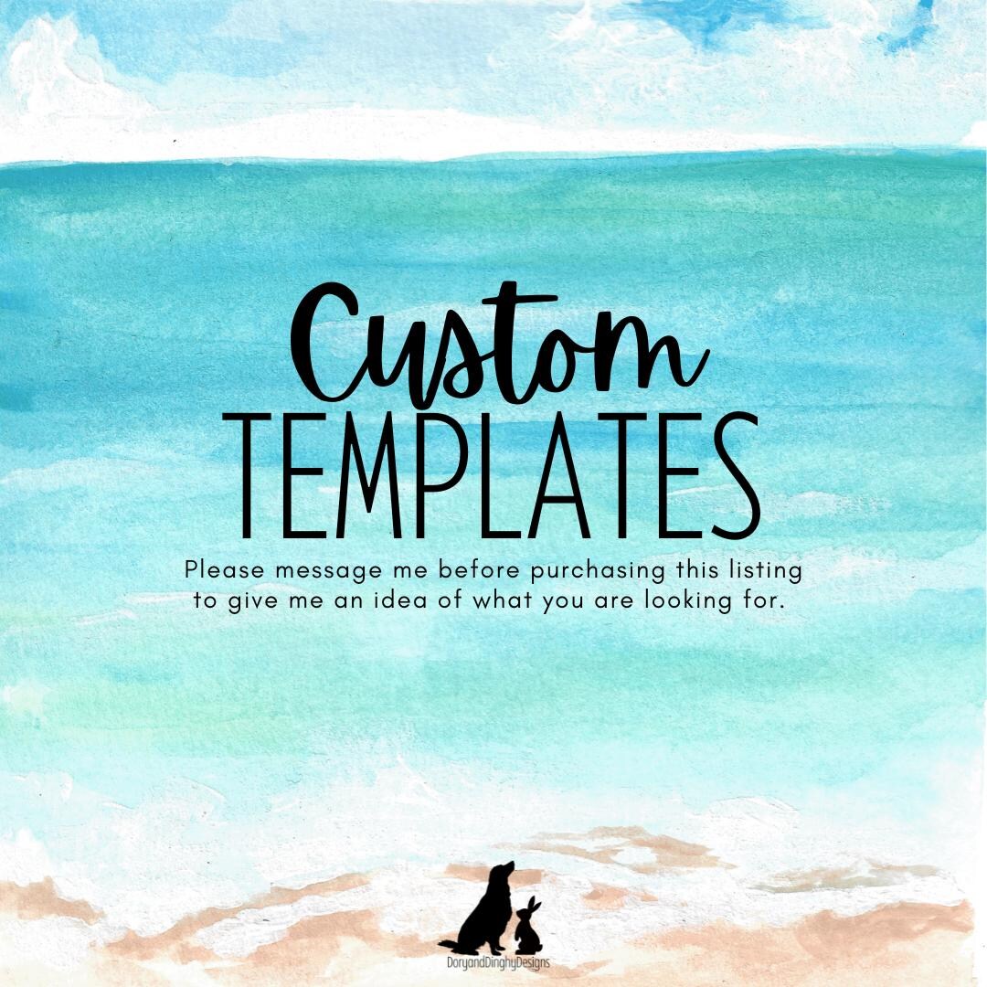 Personalized Custom Template Design - Etsy