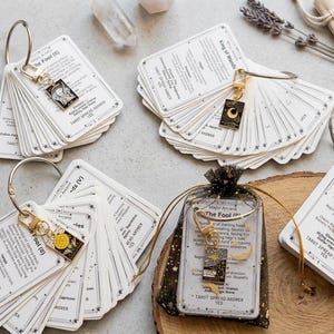 Witchy Tarot Study Guide, 78 Card Meaning Flashcards, Beginner Reader Tool