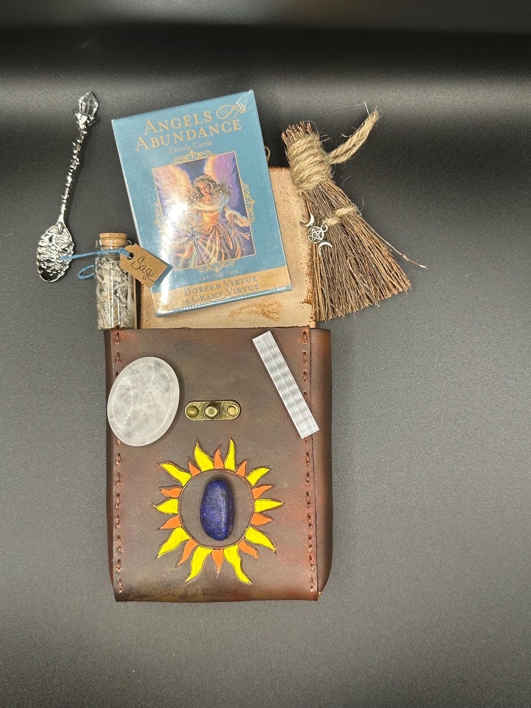 Travel Altar Kit With Handcrafted Leather Pouch and Supplies - Etsy