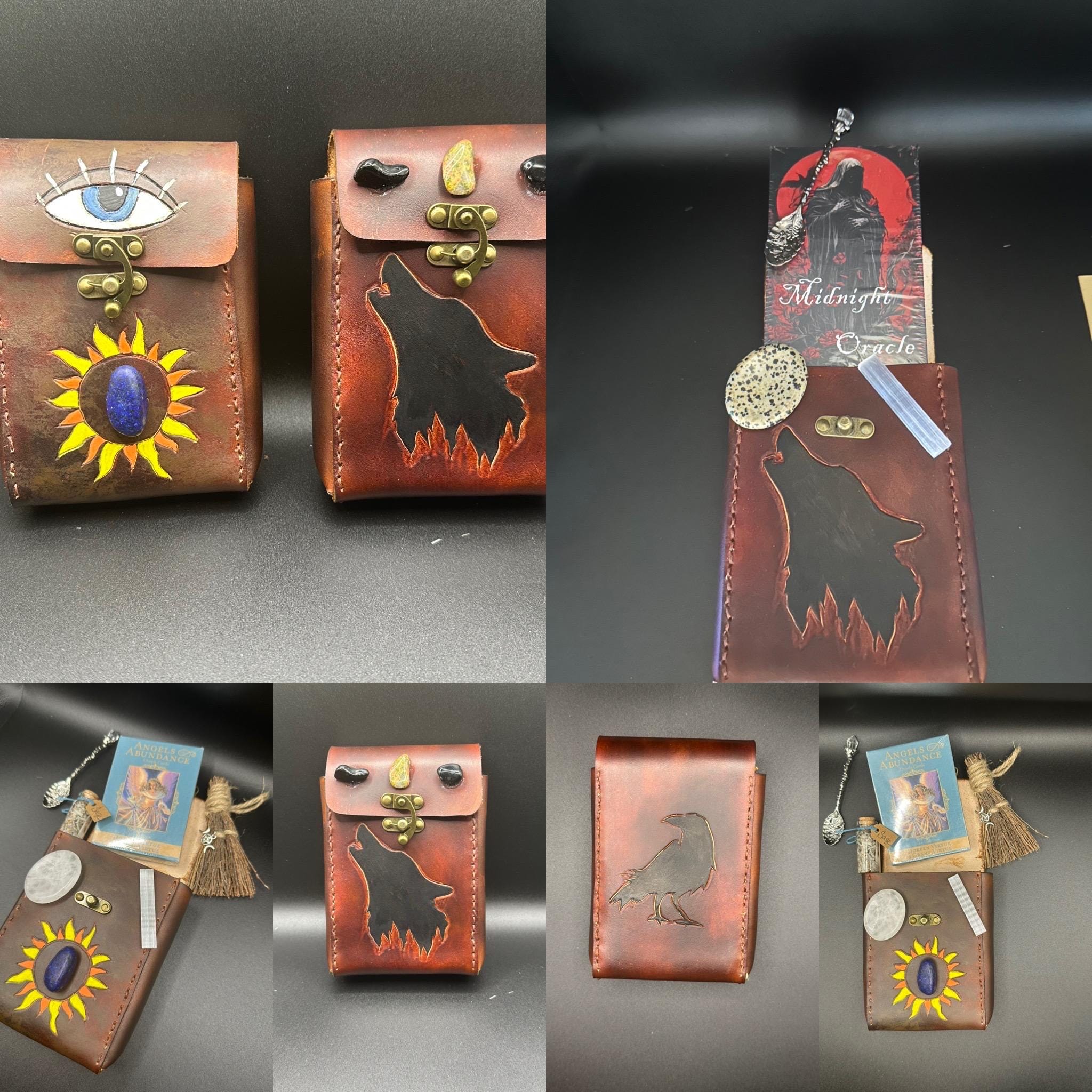 Travel Altar Kit With Handcrafted Leather Pouch and Supplies - Etsy