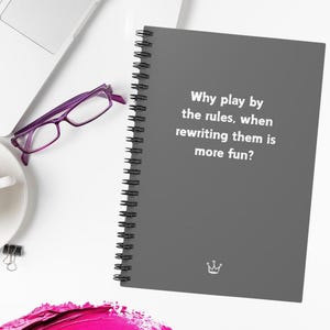 Empowering Quote Journal | Spiral Feminist Notebook | Motivational Stationery for Women | Feminist Gift for Her | Lined Pages