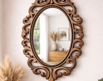 specchio in noce in stile antico