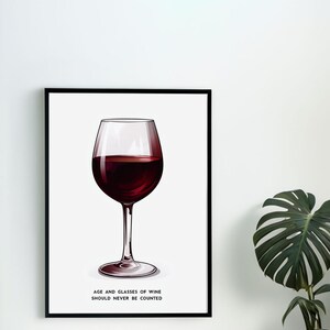Minimalist digital wall art - wine