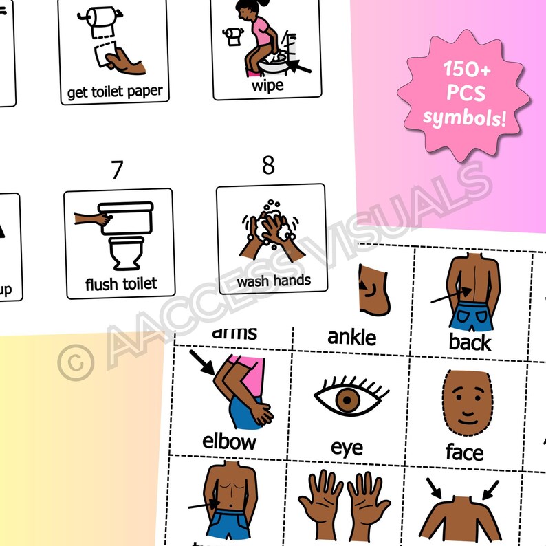 Diverse Girls Early Learners Pack 150+ AAC Symbols Boardmaker Picture ...