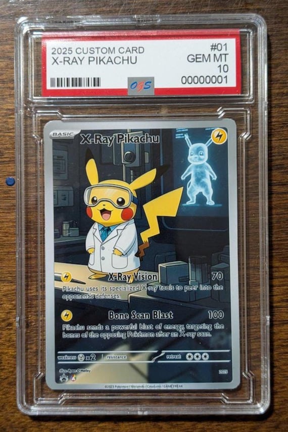X-ray Pikachu - Custom Trading Card Slab - Etsy X-ray Pikachu - Custom Trading Card Slab - Etsy