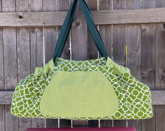Yoga Bag, Gym Bag, Reversible XL Yoga Mat Tote Bag, Beach Bag, YogaTote, by Rebecca Yarbrough, OOAK
