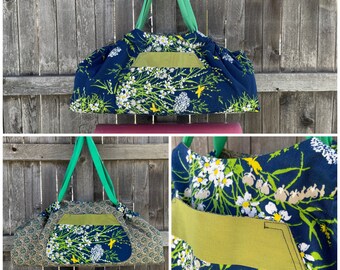 Gym Bag, Reversible XL Yoga Mat Tote Bag, Beach Bag, YogaTote, by Rebecca Yarbrough, OOAK