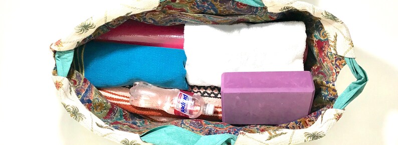 YogaTote Bag Gym Bag Reversible Extra Large Yoga Mat Tote Gym Bag Beach Bag YogaTote by Rebecca Yarbrough