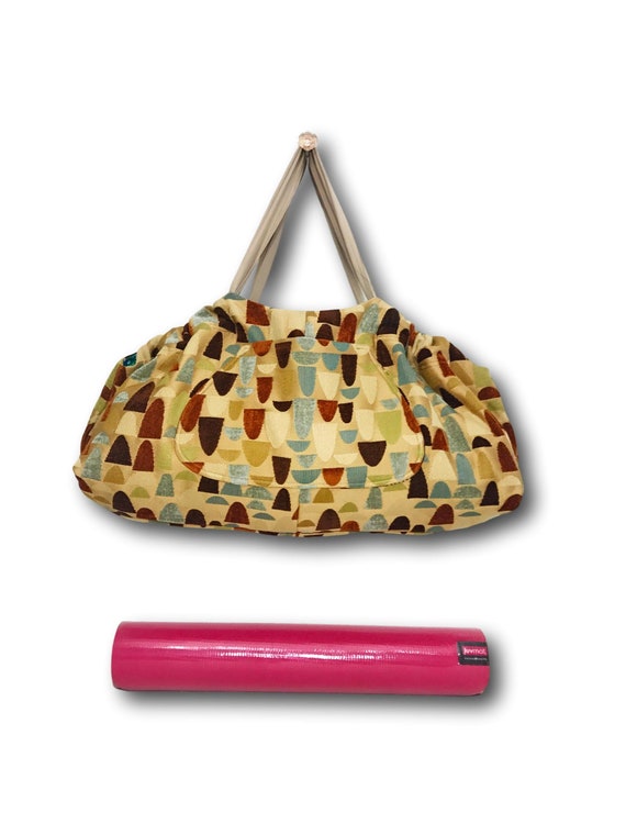 Yogatote Yoga Mat Tote Bag Gym Bag Extra Large Beach Bag Diaper Bag by Rebecca Yarbrough OOAK Tennis