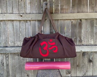 Gym Bag, Reversible XL Yoga Mat Tote Bag, Beach Bag, YogaTote, by Rebecca Yarbrough, OOAK