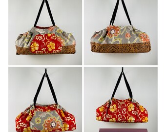 Yoga Tote Bag Reversible XL Yoga Mat Tote Bag, Beach Bag, Gym Bag, Tennis Bag, YogaTote, by Rebecca Yarbrough, OOAK