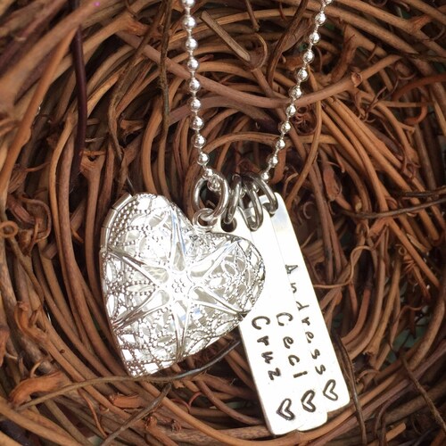 Personalized Hand Stamped Breast Milk Necklace -Mommy Milk Necklace - Breastfeeding Necklace- Sterling Silver Necklace and Locket