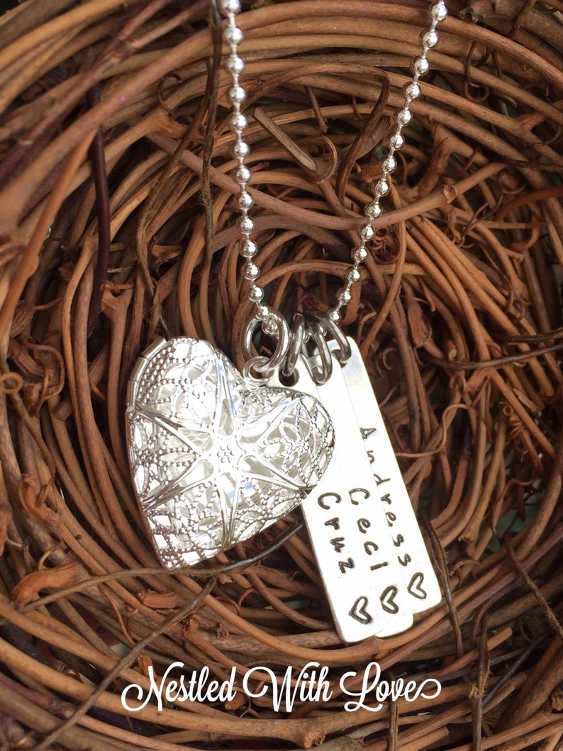 Personalized Hand Stamped Breast Milk Necklace Mommy Milk image 1