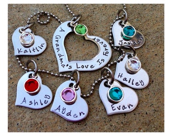 Personalized Hand Stamped Grandmother's necklace
