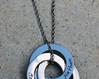 Personalized Hand Stamped Layered Necklace