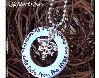 Personalized Hand Stamped professional necklace