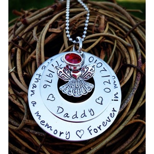 Collar de ángel personalizado estampado a mano