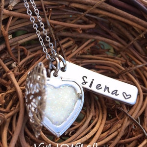 Personalized Breast Milk Locket Necklace – DIY Kit, Hand Stamped Tag
