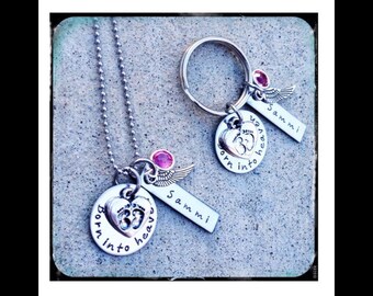 Personalized Hand Stamped Miscarriage Mother/Father set