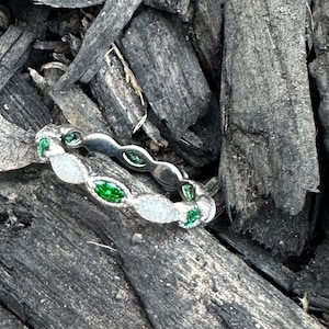 Breast Milk Sterling Silver birthstone Statement Ring