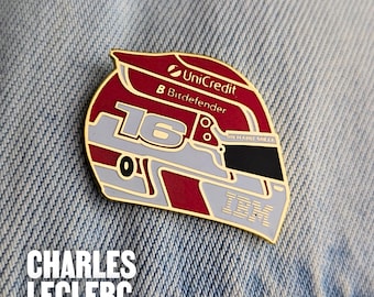 Charles Leclerc Helmet Enamel Pin 2025 Ferrari F1 Collectionable