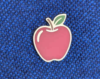Red Apple Enamel Pin – Teacher Lapel Pin, Thank You Gift for Educators