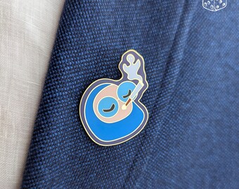 Chill Ghost Smoking Enamel Pin: Indie Art Pin