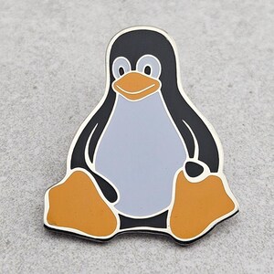Tux Penguin Hard Enamel Pin – Linux Open Source Lapel Accessory