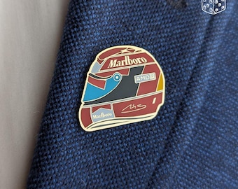 F1 Ferrari Schumacher Pin - Michael Schumacher Helmet Enamel Pin 2004 Formula 1  World Champions