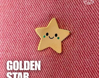 Gold Star Enamel Pin