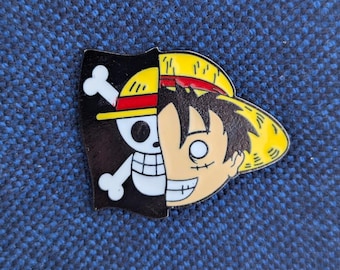 Monkey D. Luffy Enamel Pin – One Piece Straw Hat Anime Collectible