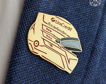 ルイス・ハミルトン フェラーリ F1 ピン：2025 ヘルメット エナメルピン