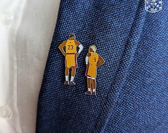 LeBron & Bronny James Enamel Pin Set – LA Lakers Father-Son NBA Collectible