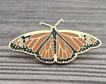 Monarch Butterfly Gold Plated Enamel Pin