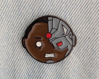 Cyborg Enamel Pin – DC Comics Teen Titans Superhero Lapel Pin