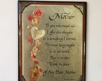 Regina Graham “Mother - To you who raised me” Wooden Collectible Wall Plaque