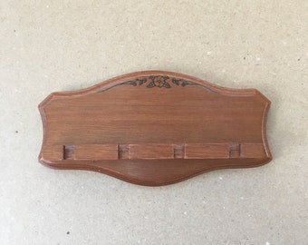 Vintage AVON Nature’s Best Wooden Display Piece, Spoon Rack, Mahogany Wood, Hanging Hook - FREE SHIPPING