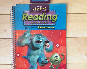 LeapFrog, Leap 2, Reading, Monsters, Inc, Grades 1-3, Ages 6-8, Interactive Book and Cartridge
