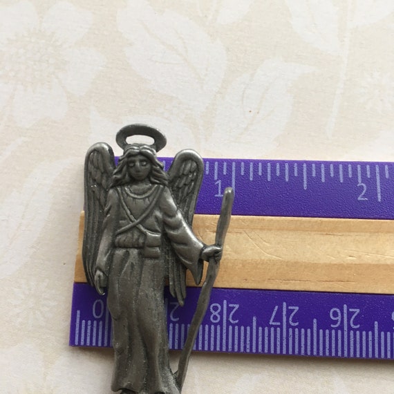 Jonette Jewelry Pewter Angel Lapel Pin, Signed JJ - image 5